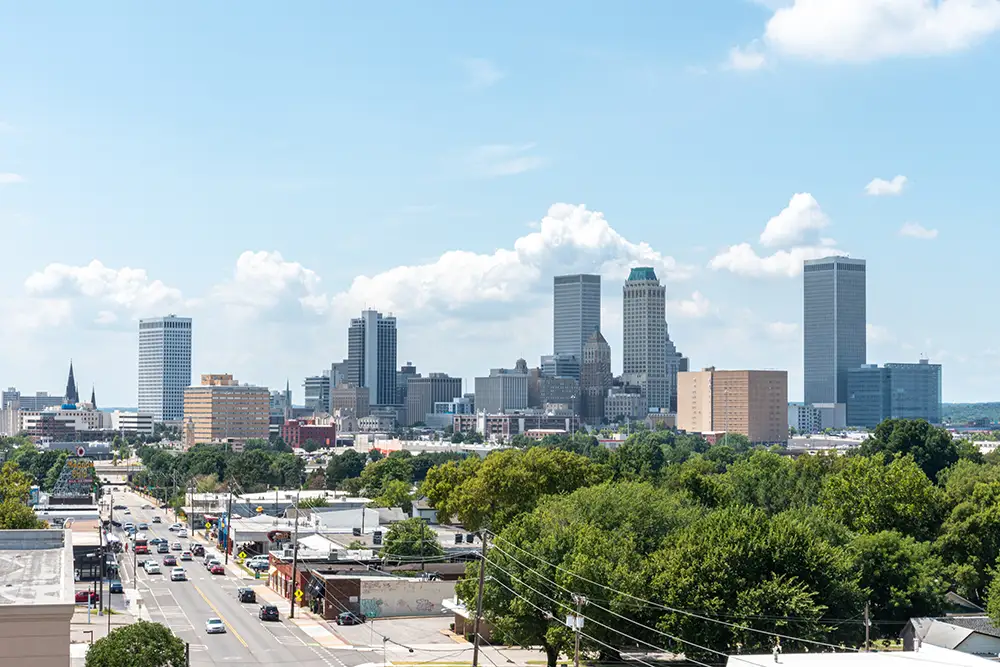 tulsa-oklahoma tulsa skyline in the day