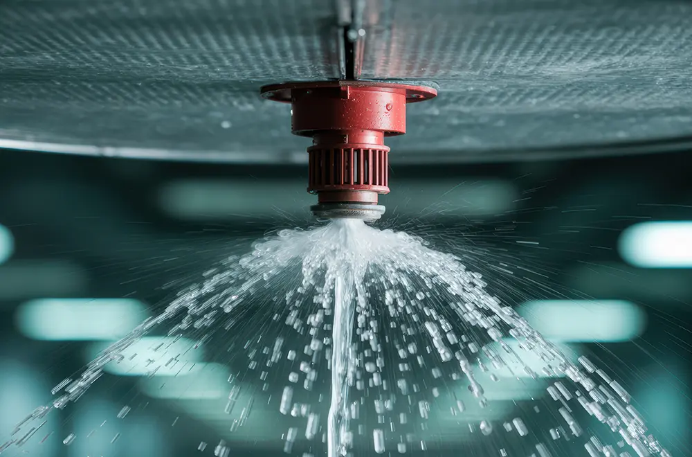 a water sprinkler malfunctioning