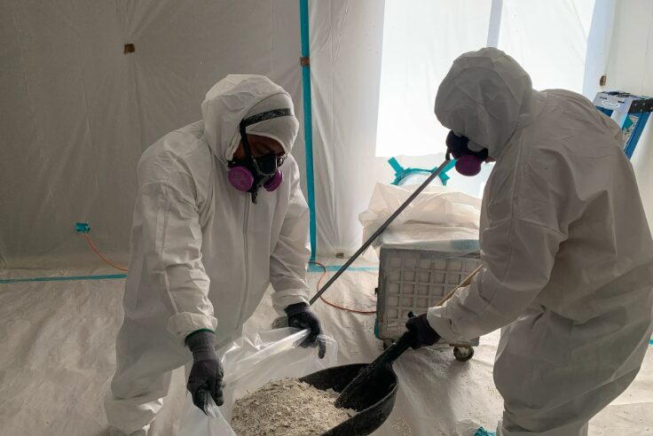 HEPA vacuum decontamination after asbestos removal