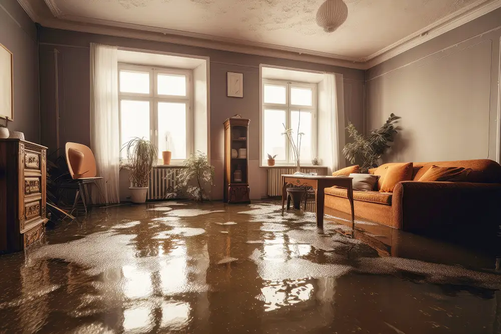 water-damage a water damaged house